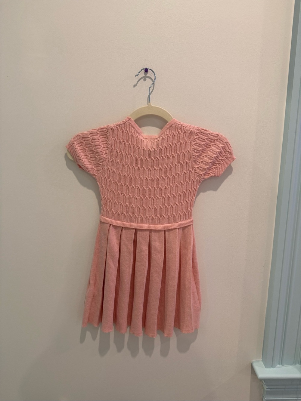Bardot Girls Soft Pink Knit Pleated Dress